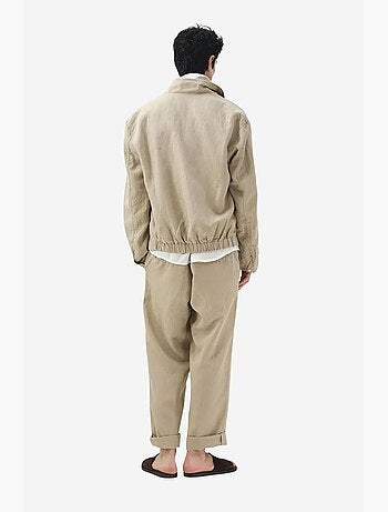 Chaqueta de lyocell y lino con cremallera giesto