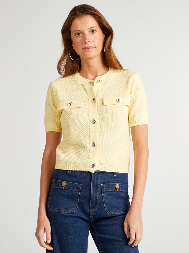 Chaqueta de manga corta AMARILLO - Kiabi