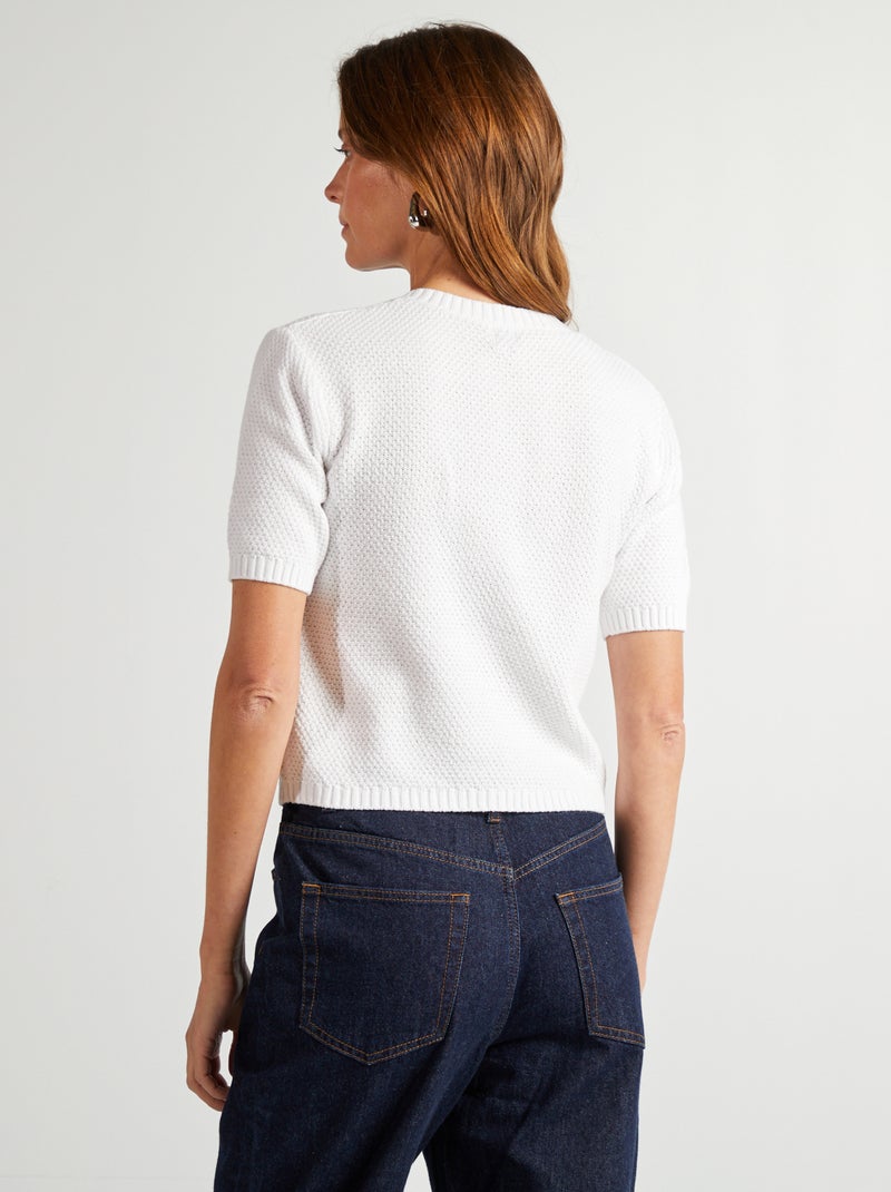 Chaqueta de manga corta blanco - Kiabi