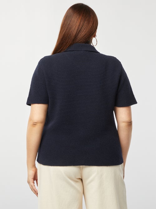 Chaqueta de manga corta de canalé - Kiabi