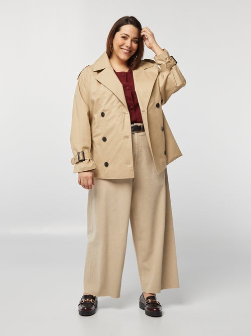 Chaqueta de manga corta de canalé - Kiabi