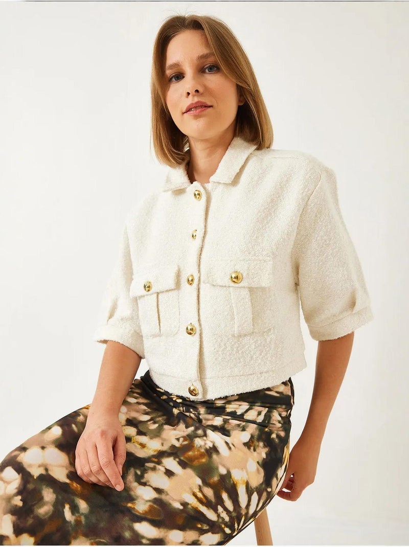 Chaqueta de manga corta mbms lucci Blanco - Kiabi