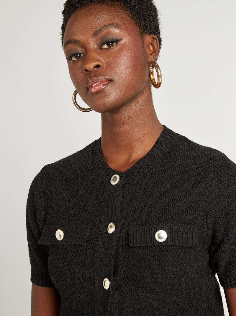 Chaqueta de manga corta negro - Kiabi