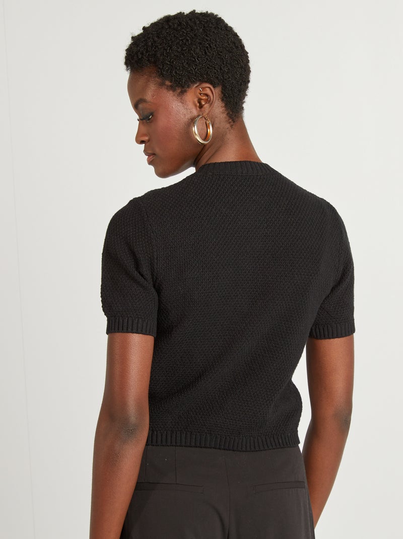 Chaqueta de manga corta negro - Kiabi