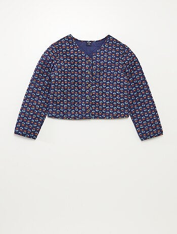 Chaqueta de manga larga de gasa de algodón