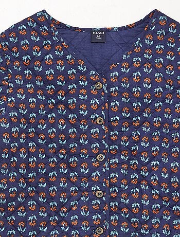 Chaqueta de manga larga de gasa de algodón