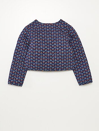Chaqueta de manga larga de gasa de algodón