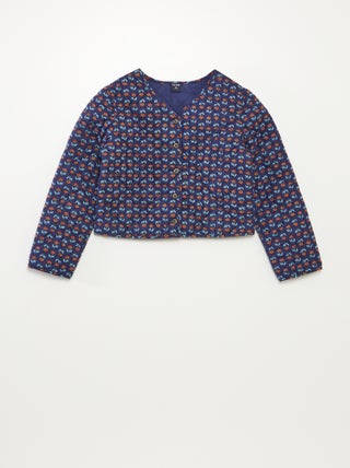 Chaqueta de manga larga de gasa de algodón