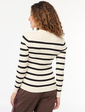 Chaqueta de manga larga de punto de canalé
