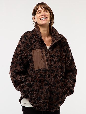 Chaqueta de maternidad efecto borreguito