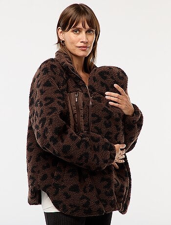 Chaqueta de maternidad efecto borreguito