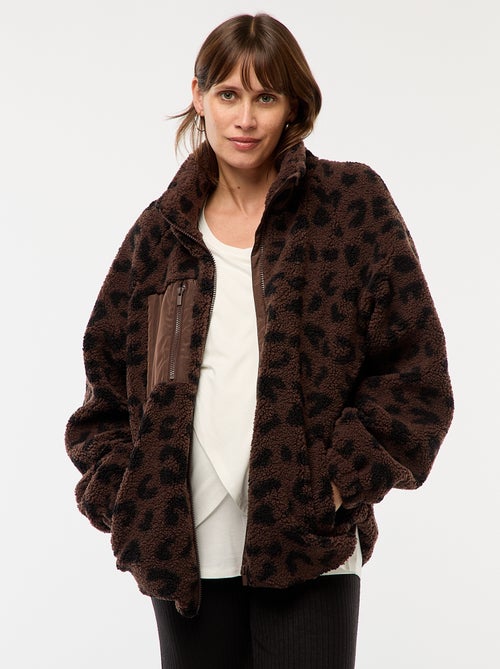 Chaqueta de maternidad efecto borreguito - Kiabi