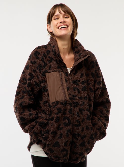 Chaqueta de maternidad efecto borreguito - Kiabi