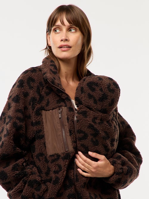 Chaqueta de maternidad efecto borreguito - Kiabi