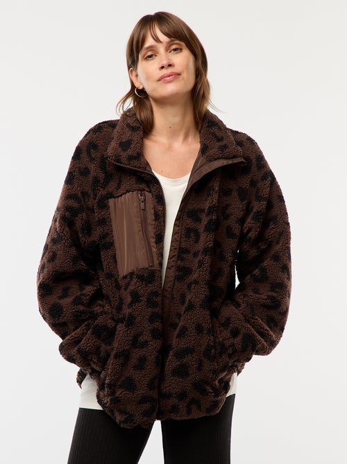 Chaqueta de maternidad efecto borreguito - Kiabi