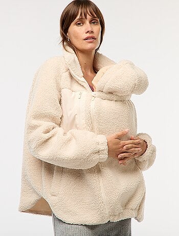 Chaqueta de maternidad efecto borreguito