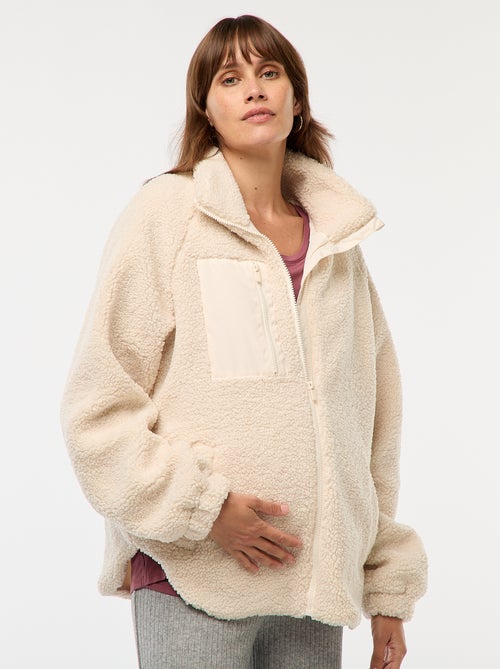 Chaqueta de maternidad efecto borreguito - Kiabi