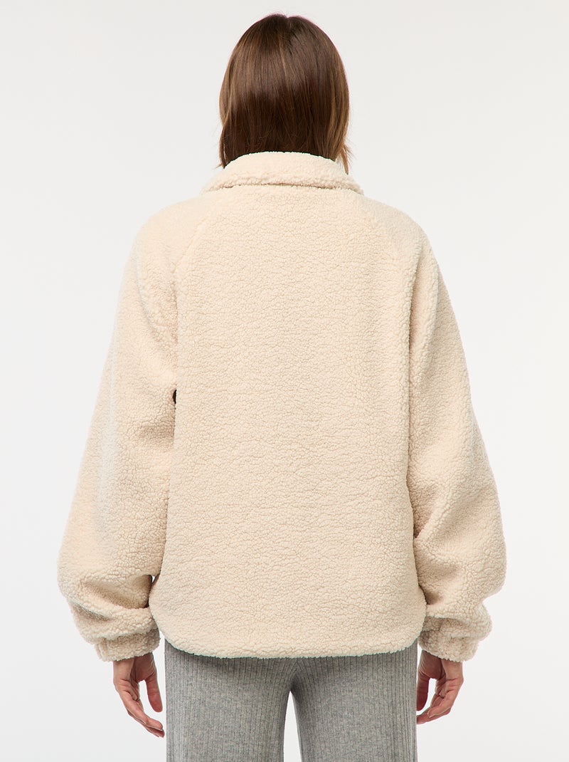 Chaqueta de maternidad efecto borreguito Blanco - Kiabi