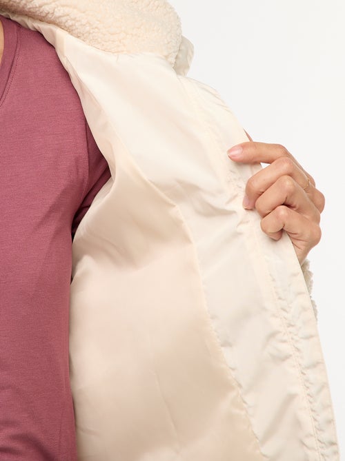 Chaqueta de maternidad efecto borreguito - Kiabi