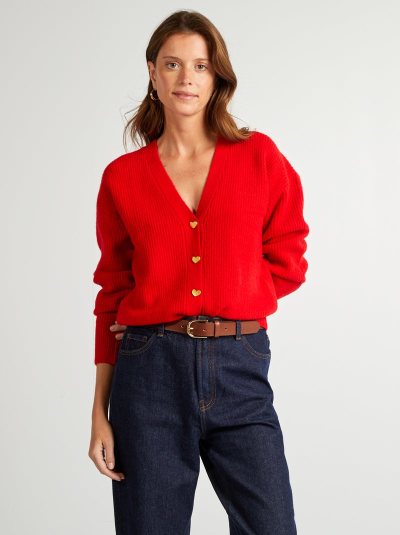 Chaqueta de mezcla de lana  - San Valentín rojo - Kiabi