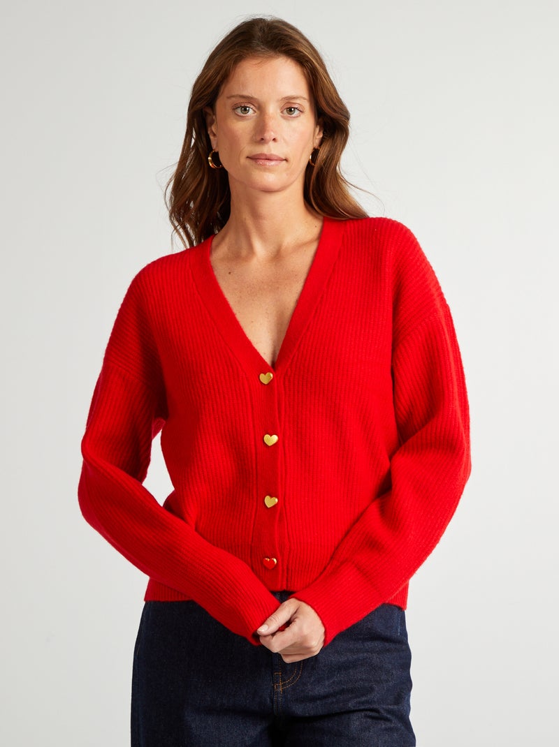 Chaqueta de mezcla de lana  - San Valentín rojo - Kiabi