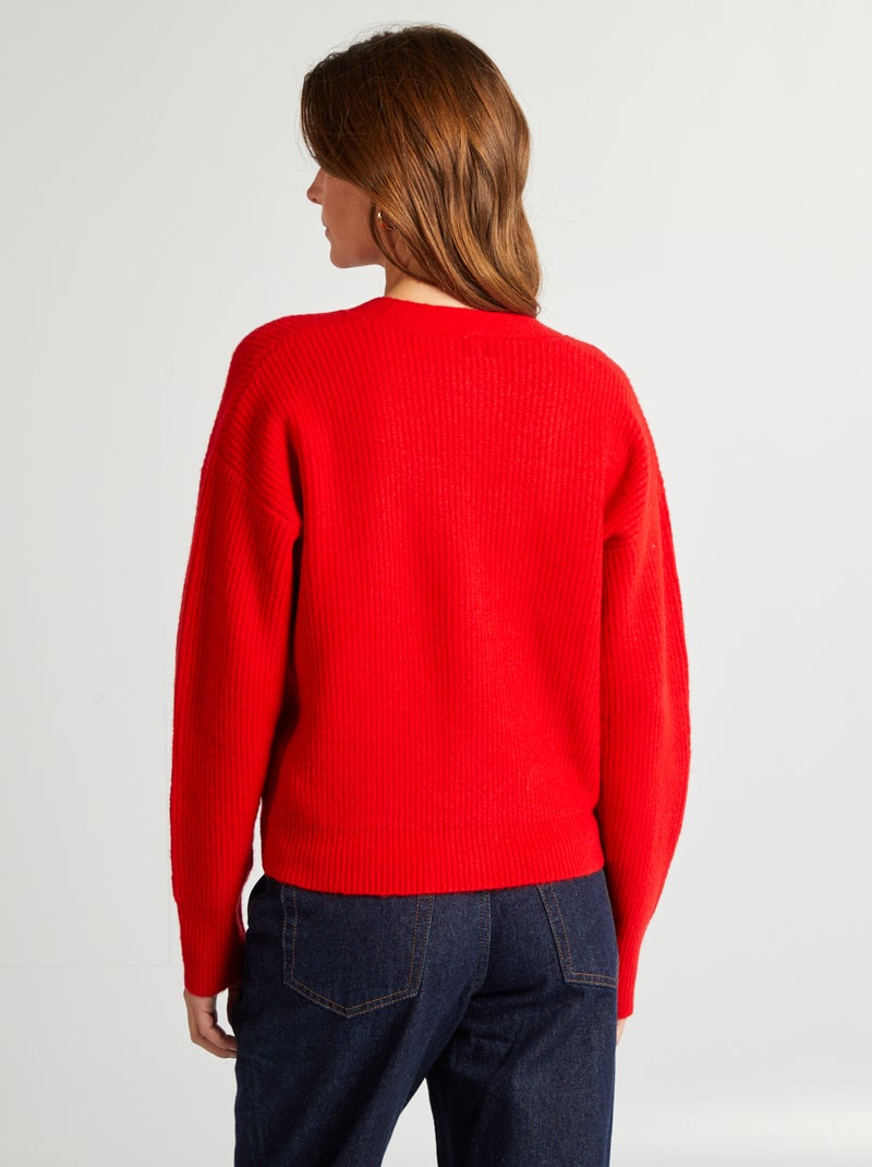 Chaqueta de mezcla de lana  - San Valentín rojo - Kiabi