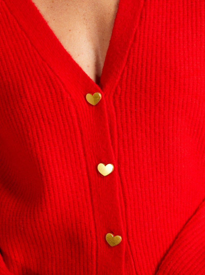 Chaqueta de mezcla de lana  - San Valentín rojo - Kiabi