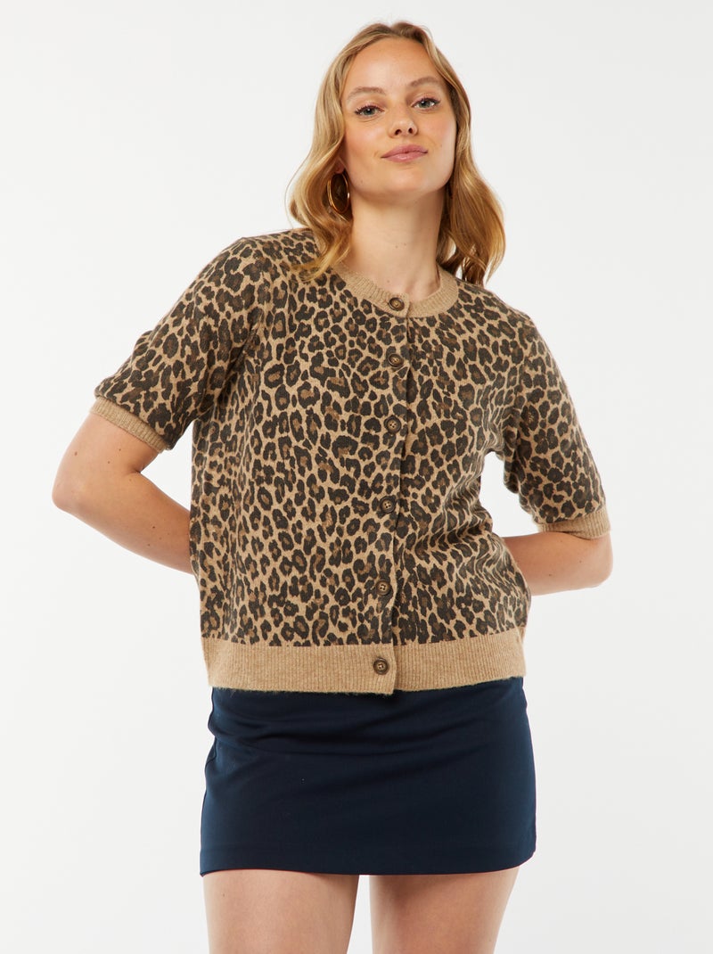 Chaqueta de mezcla de lana Beige - Kiabi