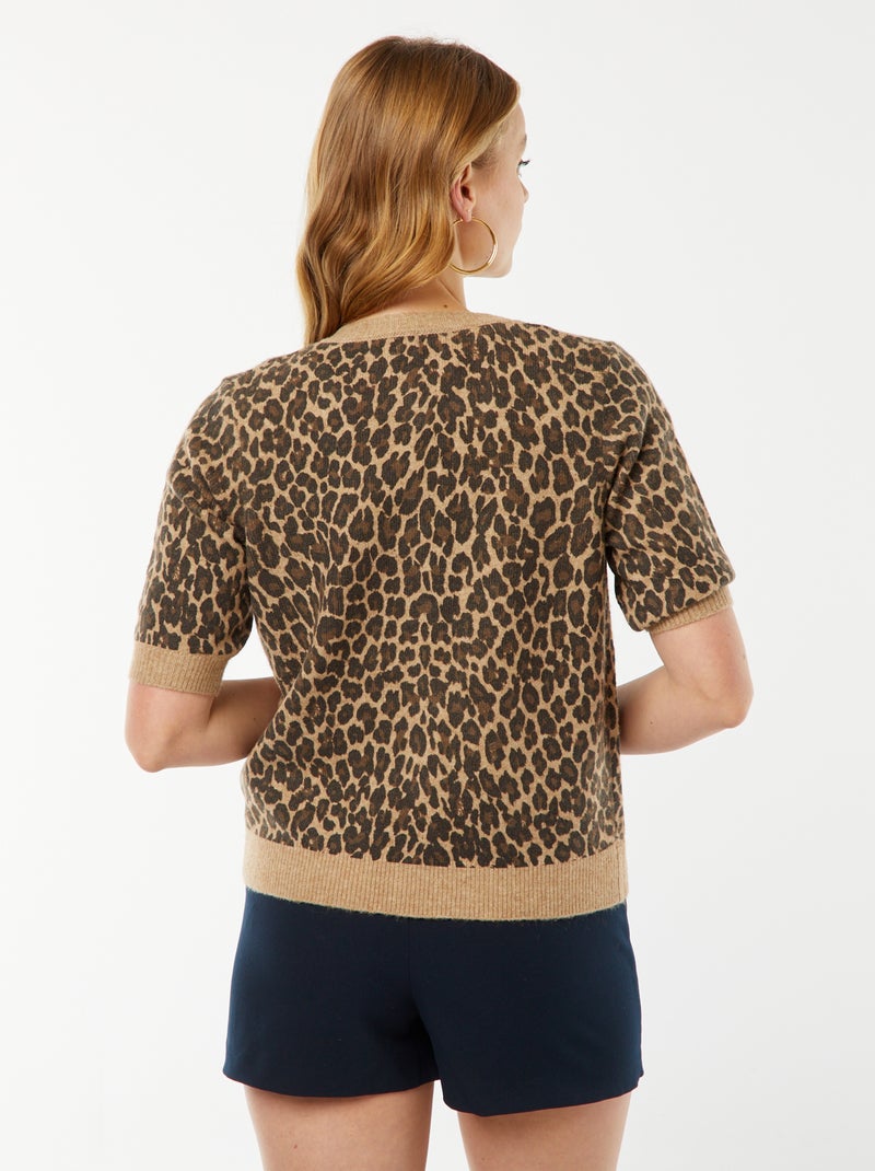 Chaqueta de mezcla de lana Beige - Kiabi