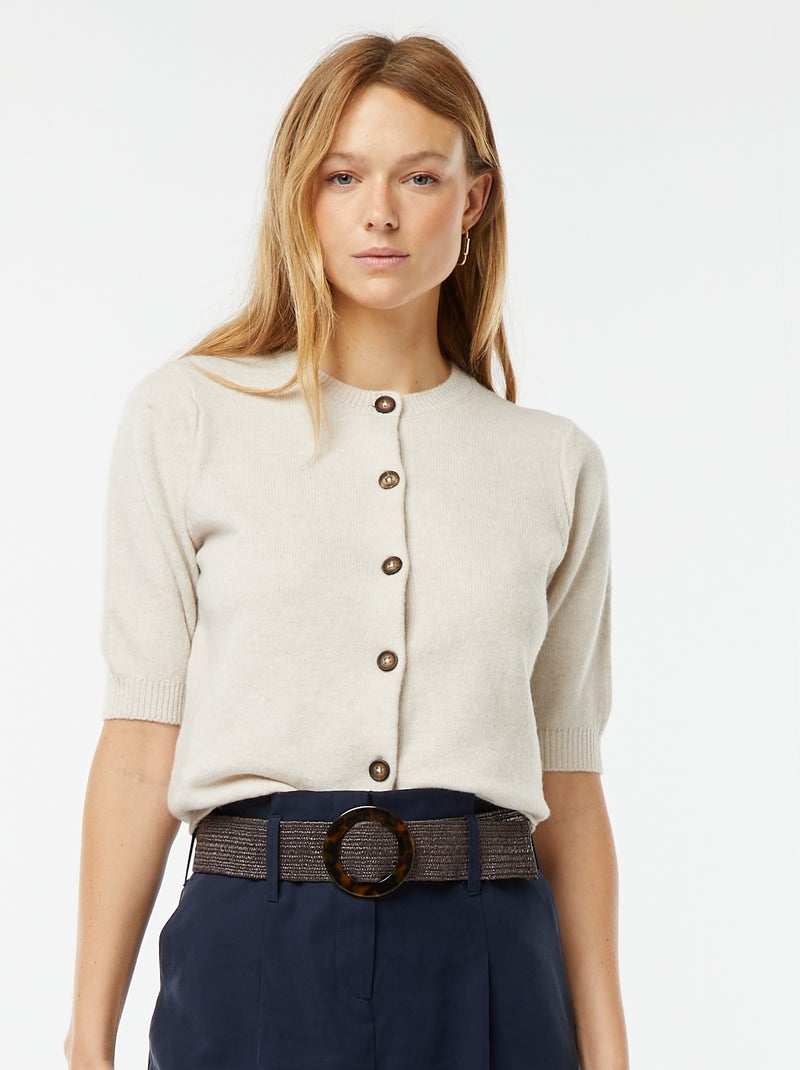 Chaqueta de mezcla de lana Gris - Kiabi