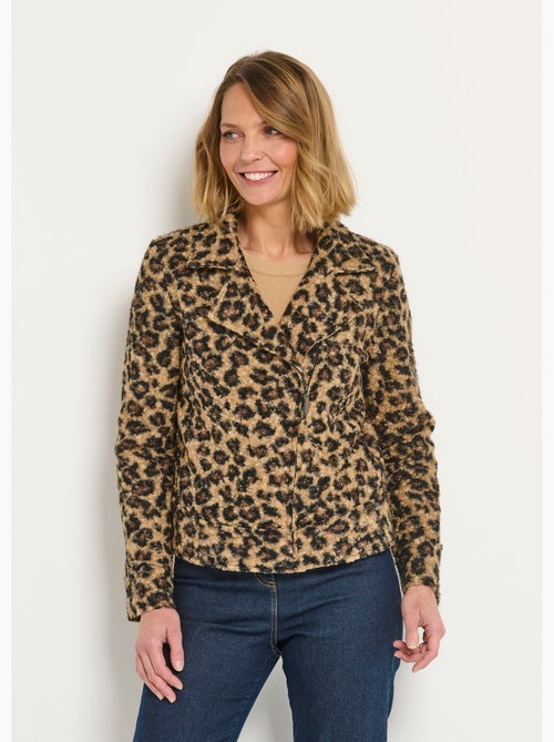 Chaqueta de motociclista con efecto leopardo - AFIBEL - Kiabi