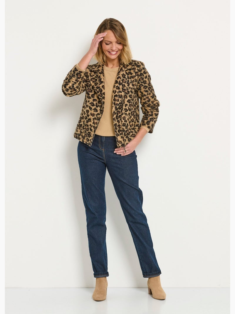 Chaqueta de motociclista con efecto leopardo - AFIBEL N/D - Kiabi