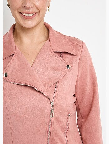 Chaqueta de motociclista de ante con cremallera - AFIBEL