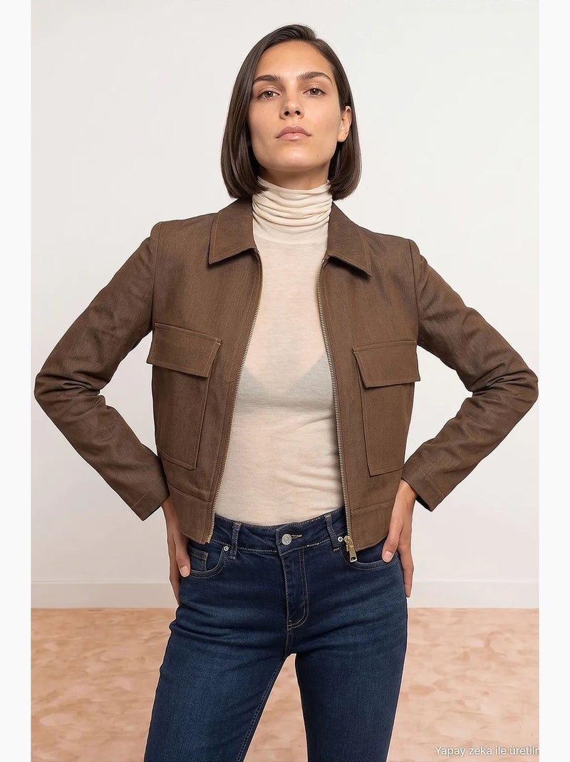 Chaqueta de mujer dilvin Marrón - Kiabi