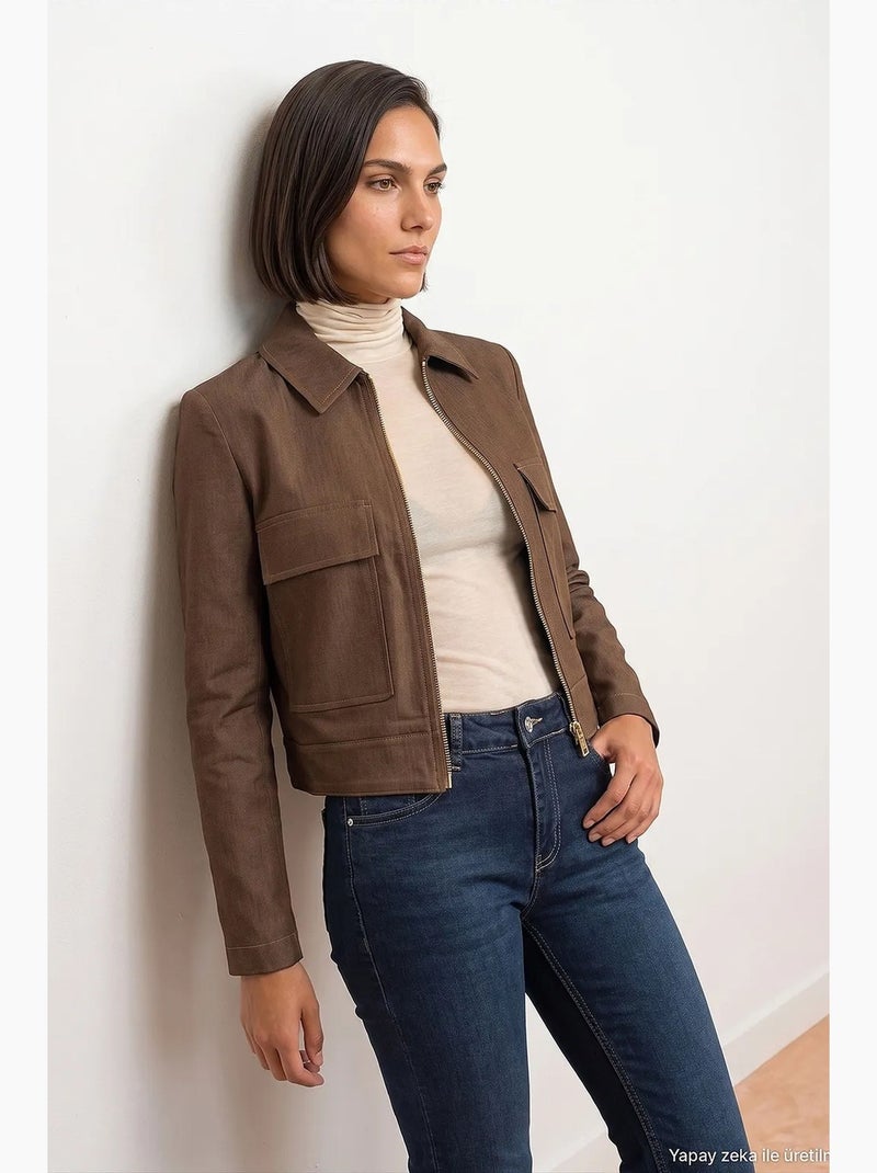 Chaqueta de mujer dilvin Marrón - Kiabi