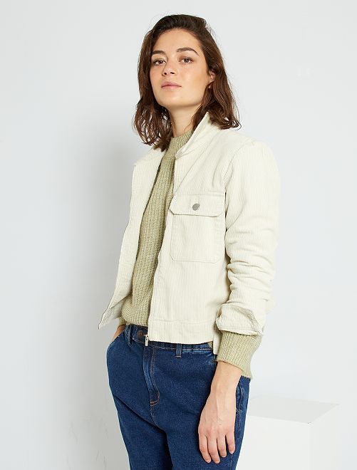 Chaquetas Y Abrigos ONLY | De Pana Chaqueta Beige / Nomad Mujer ⋆ Sizomatik