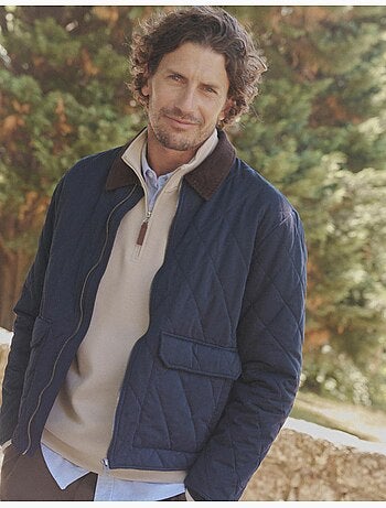 Chaqueta de pana con cuello, mo fashion
