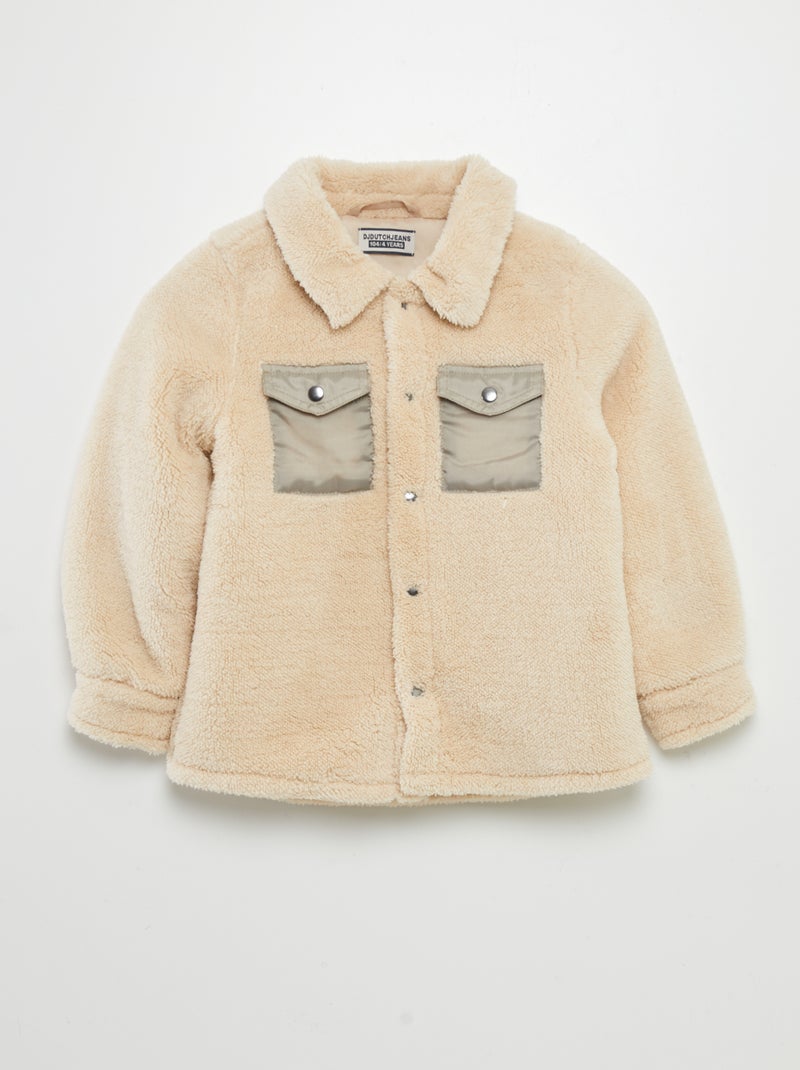 Chaqueta de pelo sintético BEIGE - Kiabi