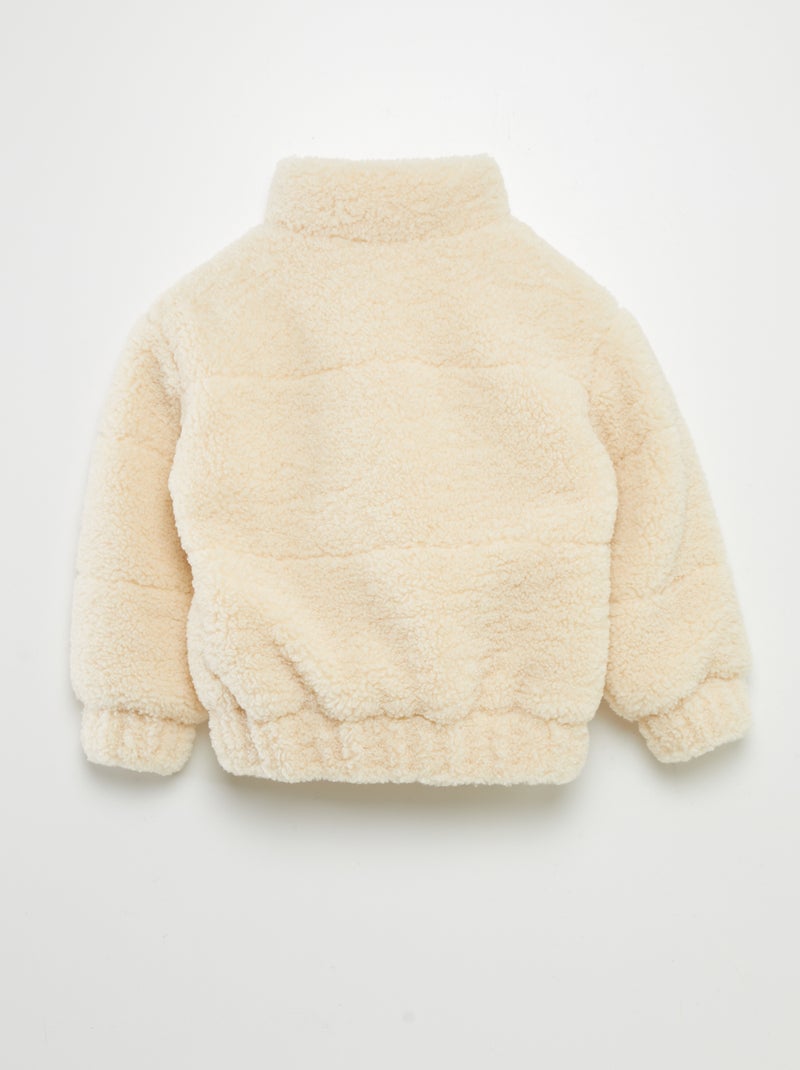 Chaqueta de pelo sintético BLANCO - Kiabi