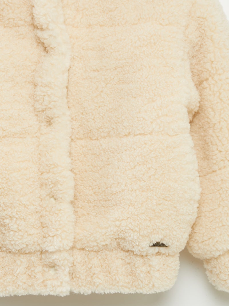 Chaqueta de pelo sintético BLANCO - Kiabi