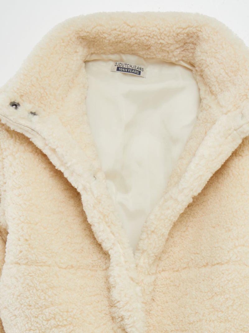 Chaqueta de pelo sintético BLANCO - Kiabi