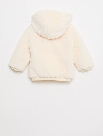 Chaqueta de pelo sintético con capucha