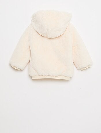 Chaqueta de pelo sintético con capucha