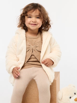 Chaqueta de pelo sintético con capucha