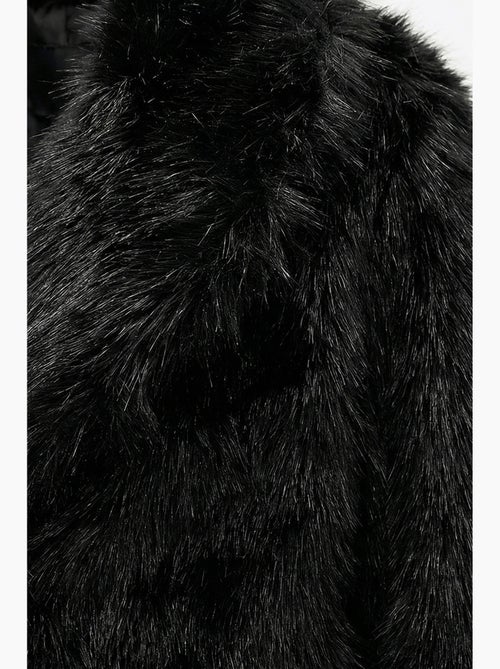 Chaqueta de pelo sintético con cuello chal istanbul - Kiabi