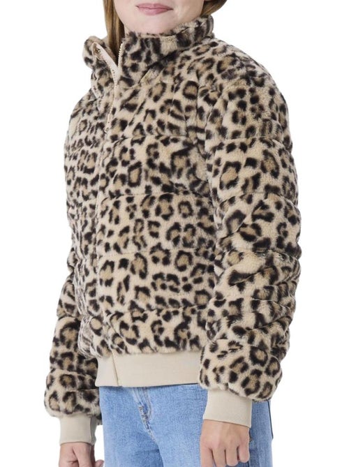 Chaqueta de pelo sintético con estampado para niña name it - Kiabi Chaqueta de pelo sintético con estampado para niña name it - Kiabi