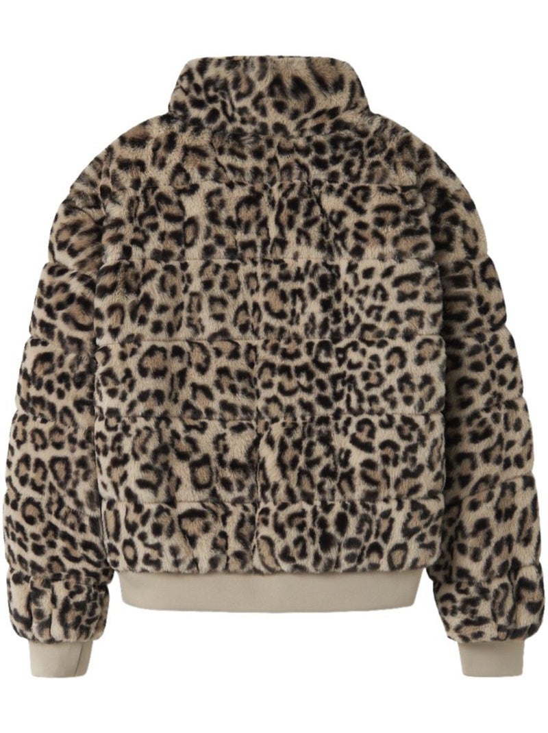 Chaqueta de pelo sintético con estampado para niña name it Beige - Kiabi