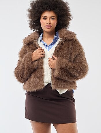 Chaqueta de pelo sintético