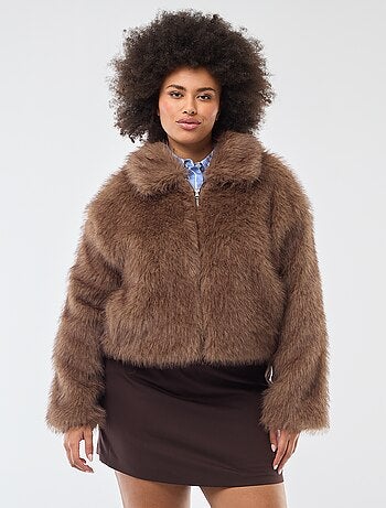 Chaqueta de pelo sintético