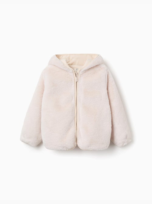 Chaqueta de peluche con capucha y bolsillos - Kiabi Chaqueta de peluche con capucha y bolsillos - Kiabi